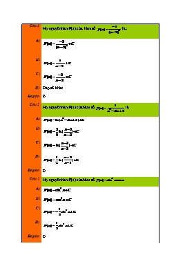Bài tập Tích phân Lớp 12 - Phần 33